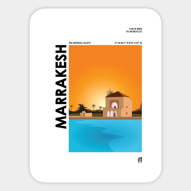 I HAVE BEEN TO MOROCCO - MARRAKESH Sticker by wabaaz